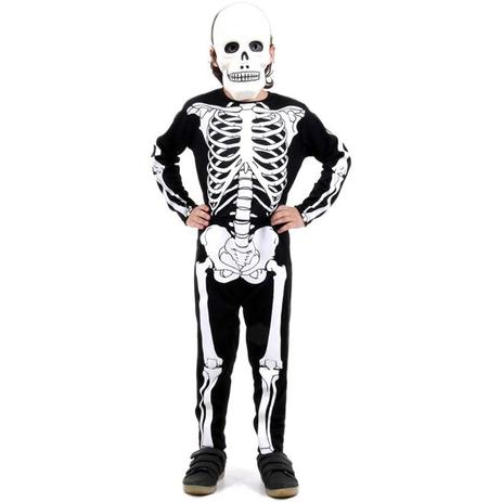Fantasia Esqueleto Glow Infantil de Luxo Halloween - Sulamericana Menor preço em Fantasia Esqueleto Glow Infantil de Luxo Halloween - Sulamericana