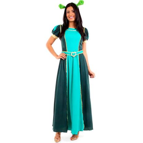 Fantasia Fiona Adulto Princesa Luxo Com Tiara - Sulamericana Menor preço em Fantasia Fiona Adulto Princesa Luxo Com Tiara - Sulamericana