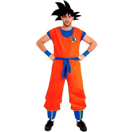 Fantasia Goku Adulto Dragon Ball Z Com Peruca - Sulamericana Menor preço em Fantasia Goku Adulto Dragon Ball Z Com Peruca - Sulamericana