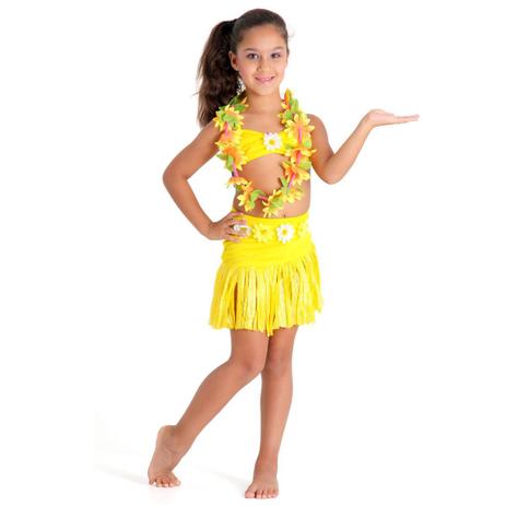 fantasia havaiana feminina infantil