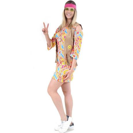 Fantasia Hippie Adulto Feminina Anos 70 Luxo Com Colete - Sulamericana Menor preço em Fantasia Hippie Adulto Feminina Anos 70 Luxo Com Colete - Sulamericana