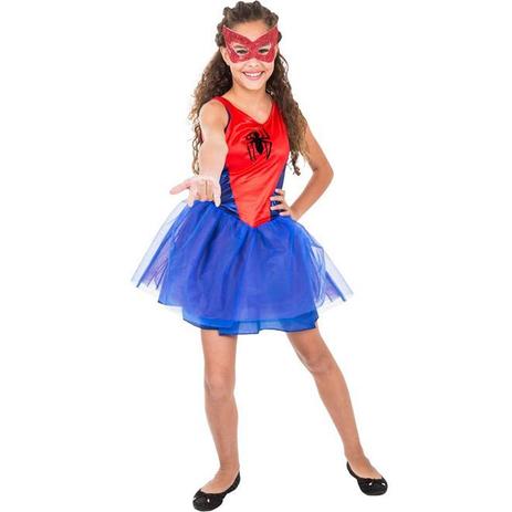 Fantasia Homem Aranha Feminina Infantil Marvel - Global Fantasias Menor preço em Fantasia Homem Aranha Feminina Infantil Marvel - Global Fantasias