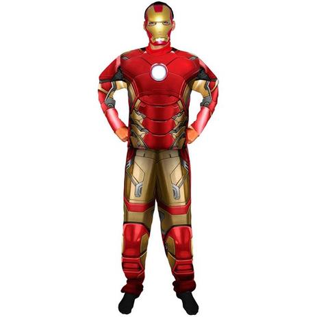 Fantasia Homem de Ferro / Iron Man Adulto Luxo Vingadores 2 Com Músculo - Rubies Menor preço em Fantasia Homem de Ferro / Iron Man Adulto Luxo Vingadores 2 Com Músculo - Rubies