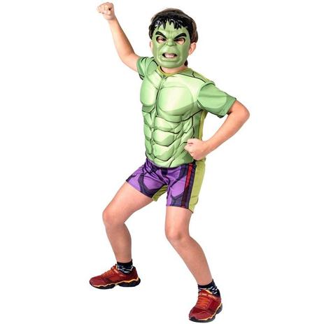 Fantasia Hulk Clássico Curto Infantil Com Máscara Original - Rubies Menor preço em Fantasia Hulk Clássico Curto Infantil Com Máscara Original - Rubies