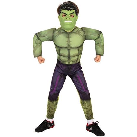 Fantasia Hulk Infantil Luxo Vingadores 2 Com Músculo - Global fantasias Menor preço em Fantasia Hulk Infantil Luxo Vingadores 2 Com Músculo - Global fantasias