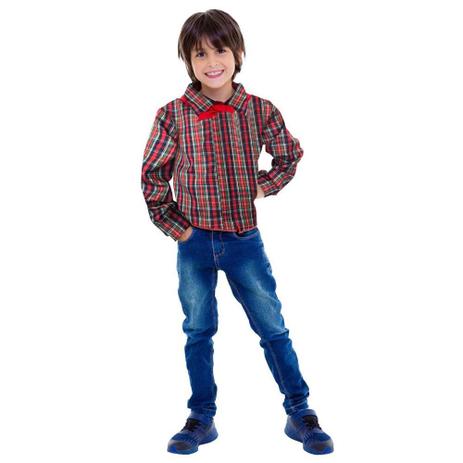 blusa de criança xadrez