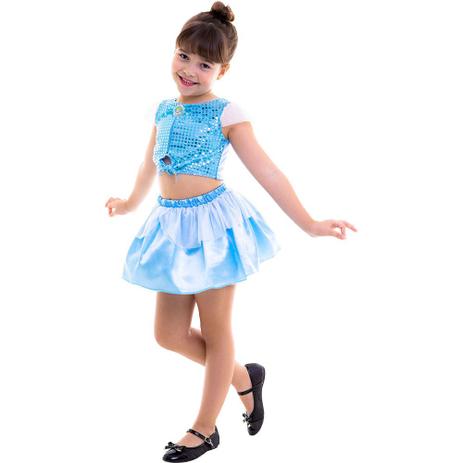 Fantasia Infantil - Cropped - Disney - Princesas - Cinderela - Global Fantasias Menor preço em Fantasia Infantil - Cropped - Disney - Princesas - Cinderela - Global Fantasias