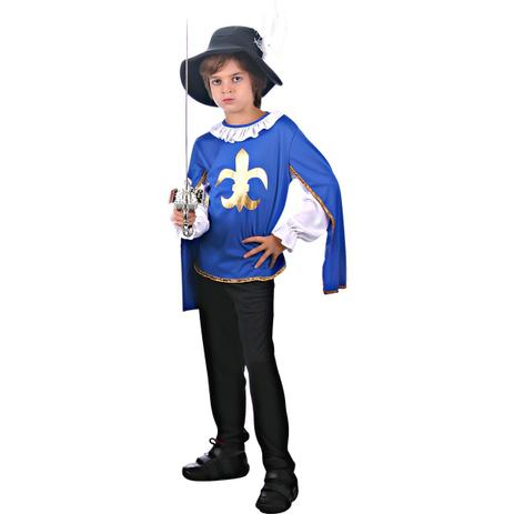 Fantasia Infantil Mosqueteiro - Azul - Era uma vez é boa?