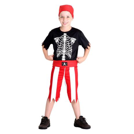 Fantasia de Pirata Infantil Halloween Masculino Com Bandana e Tapa Olho no  Shoptime
