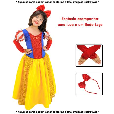 fantasia infantil de branca de neve