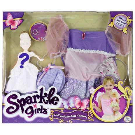 Fantasia Infantil - Sparkle Girlz - Vestido de Princesa e Boneca Sortida - DTC Menor preço em Fantasia Infantil - Sparkle Girlz - Vestido de Princesa e Boneca Sortida - DTC