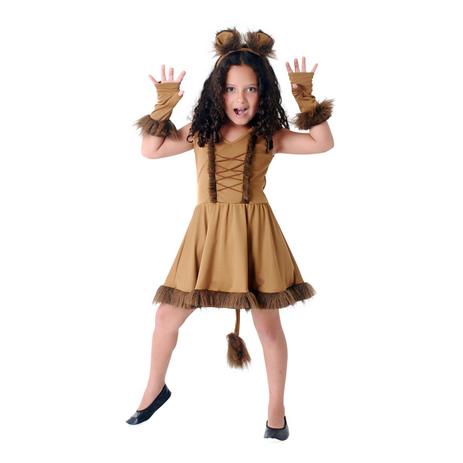 Fantasia Leoa Vestido Infantil Luxo - Arca de noé é boa?