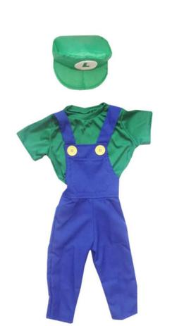 Fantasia Luigi Infantil Menor preço em Fantasia Luigi Infantil