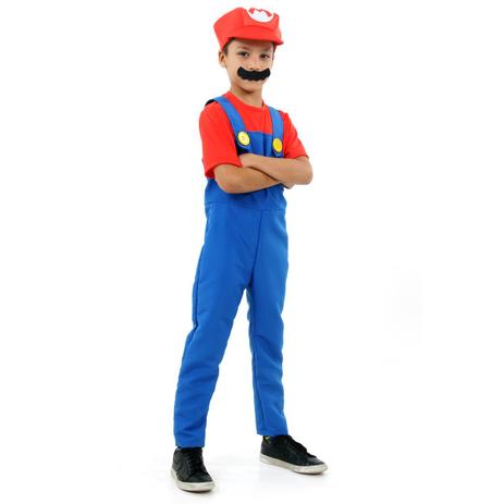 Fantasia Mario Bros Infantil Luxo - Super Mario - Super mario world Menor preço em Fantasia Mario Bros Infantil Luxo - Super Mario - Super mario world