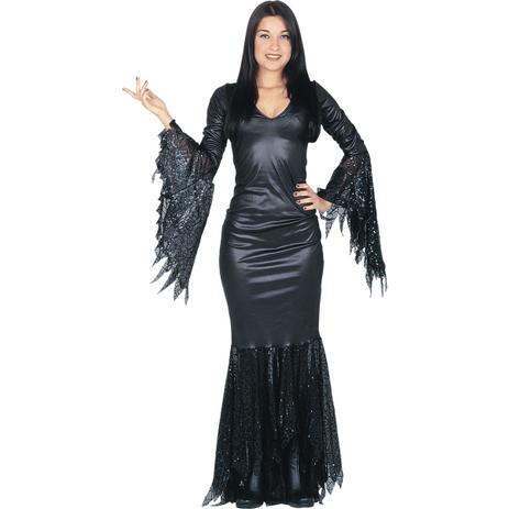 Fantasia Morticia Luxo Adulto - Halloween Menor preço em Fantasia Morticia Luxo Adulto - Halloween