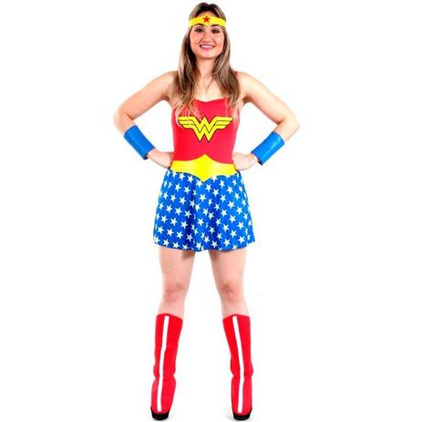 Fantasia Mulher Maravilha Adulto Completa Com Braceletes - Sulamericana Menor preço em Fantasia Mulher Maravilha Adulto Completa Com Braceletes - Sulamericana