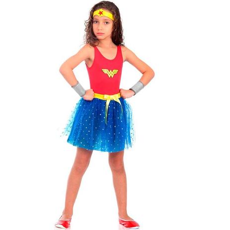 Fantasia Mulher Maravilha Infantil Dress Up - Sulamericana Menor preço em Fantasia Mulher Maravilha Infantil Dress Up - Sulamericana