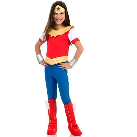 Fantasia Mulher Maravilha Infantil Luxo Dc Super Hero Girls - Sulamericana Menor preço em Fantasia Mulher Maravilha Infantil Luxo Dc Super Hero Girls - Sulamericana