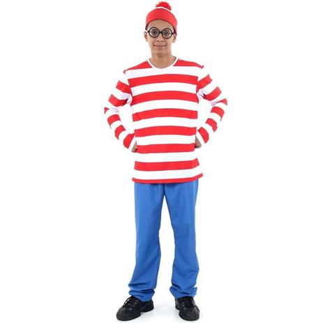 Fantasia Onde Esta o Wally Masculino Teen Com Gorro e Óculos - Sulamericana Menor preço em Fantasia Onde Esta o Wally Masculino Teen Com Gorro e Óculos - Sulamericana