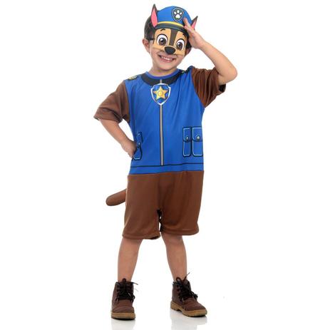 Fantasia Patrulha Canina Infantil - Chase Curto Menor preço em Fantasia Patrulha Canina Infantil - Chase Curto