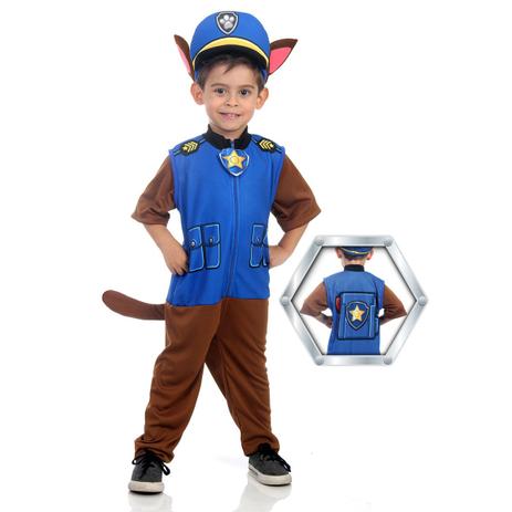 Fantasia Patrulha Canina Infantil - Chase Menor preço em Fantasia Patrulha Canina Infantil - Chase
