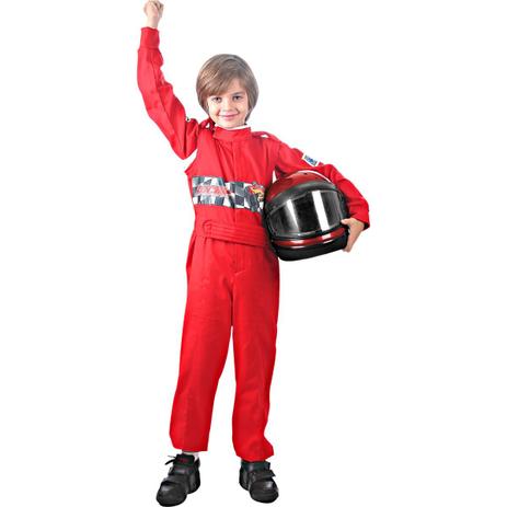 Fantasia Piloto de Corrida Infantil Vermelho - Pilotos de corrida Menor preço em Fantasia Piloto de Corrida Infantil Vermelho - Pilotos de corrida