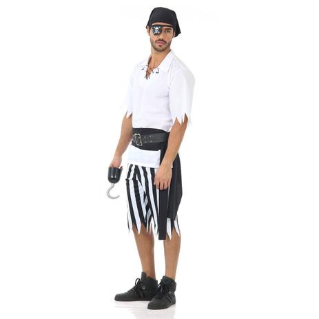 Fantasia Pirata Black Masculino Adulto - Sete mares Menor preço em Fantasia Pirata Black Masculino Adulto - Sete mares