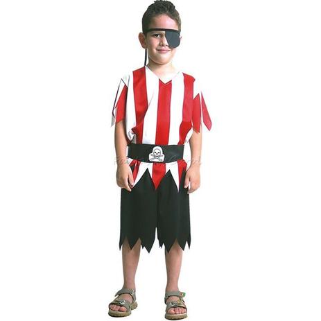 Fantasia Pirata Infantil Completa com Tapa Olho Sulamericana Menor preço em Fantasia Pirata Infantil Completa com Tapa Olho Sulamericana