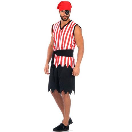 Fantasia Pirata Masculino Adulto Sulamericana Com Tapa Olho Menor preço em Fantasia Pirata Masculino Adulto Sulamericana Com Tapa Olho