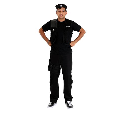 Fantasia Policial Tropa Masculino - Police Menor preço em Fantasia Policial Tropa Masculino - Police