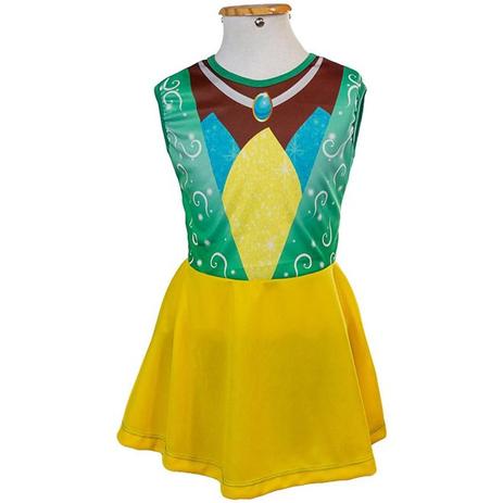 vestido da princesa tiana infantil