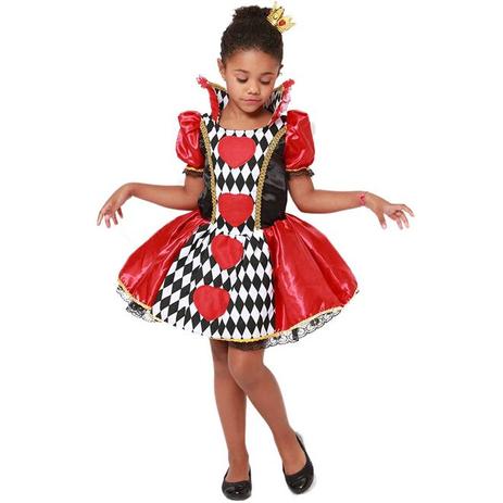 Fantasia Rainha de Copas Alice Com Coroa Halloween Infantil - Fantasias carol kb Menor preço em Fantasia Rainha de Copas Alice Com Coroa Halloween Infantil - Fantasias carol kb