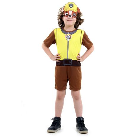 Fantasia Rubble Curto Infantil - Patrulha Canina Menor preço em Fantasia Rubble Curto Infantil - Patrulha Canina