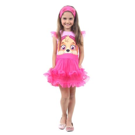 Fantasia Skye Faces Infantil - Patrulha Canina Menor preço em Fantasia Skye Faces Infantil - Patrulha Canina