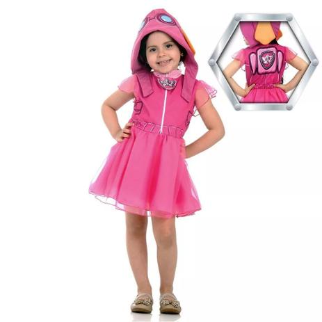 Fantasia Skye Patrulha Canina Infantil Vestido Com Gorro Original Nickelodeon Sulamericana 25262 - Sulamericana Fantasias Menor preço em Fantasia Skye Patrulha Canina Infantil Vestido Com Gorro Original Nickelodeon Sulamericana 25262 - Sulamericana Fantasias