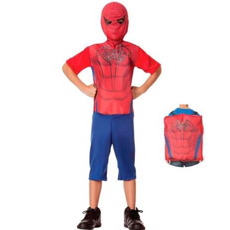 Fantasia Super Heroi Infantil Curta Com Gorro e Mochila Homem Caranguejo - Fantasias carol fsp é boa?