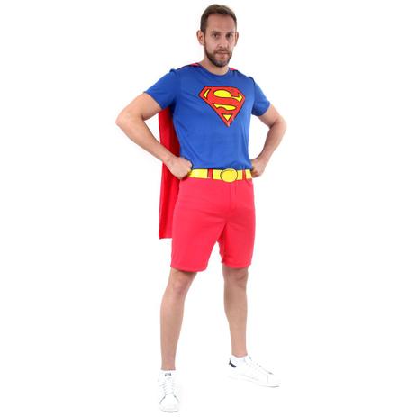 Fantasia Super Homem Adulto Verão - Liga da justiça Menor preço em Fantasia Super Homem Adulto Verão - Liga da justiça