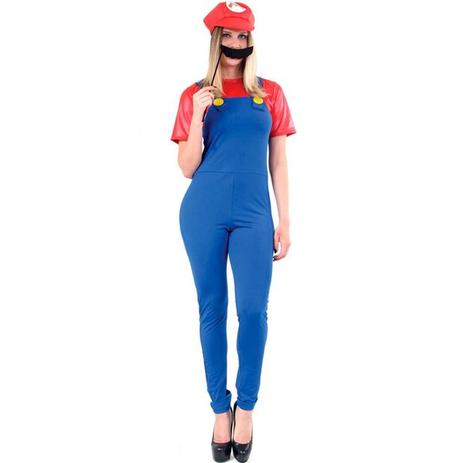 Fantasia Super Mario Brós Feminina Adulto Luxo Com Bigode e Chapéu - Sulamericana Menor preço em Fantasia Super Mario Brós Feminina Adulto Luxo Com Bigode e Chapéu - Sulamericana