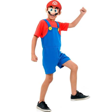 Fantasia Super Mario Bros Infantil Com Mascara - Sulamericana Menor preço em Fantasia Super Mario Bros Infantil Com Mascara - Sulamericana