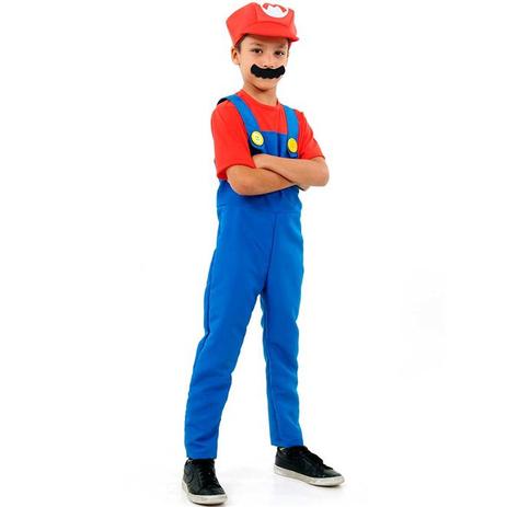 Fantasia Super Mario Luxo Infantil Com Chapéu e Bigode - Sulamericana Menor preço em Fantasia Super Mario Luxo Infantil Com Chapéu e Bigode - Sulamericana