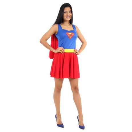 Fantasia Super Mulher Verão Adulto - Liga da Justiça Menor preço em Fantasia Super Mulher Verão Adulto - Liga da Justiça