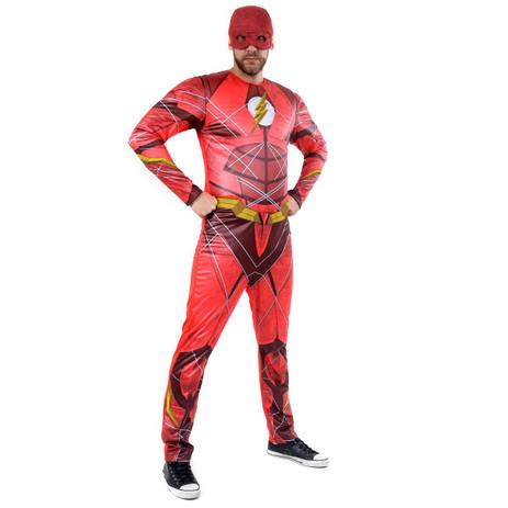 Fantasia The Flash Adulto - Liga da Justiça - Liga da justiça - filme Menor preço em Fantasia The Flash Adulto - Liga da Justiça - Liga da justiça - filme