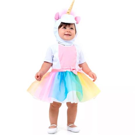Fantasia Unicórnio Bebê Vestido e Gorro com Chifre 1 ano - Sulamericana Menor preço em Fantasia Unicórnio Bebê Vestido e Gorro com Chifre 1 ano - Sulamericana