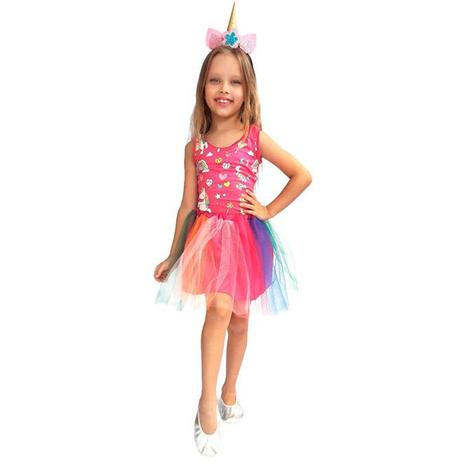 Fantasia Unicórnio Infantil Com Tiara - Fantasias carol fsp Menor preço em Fantasia Unicórnio Infantil Com Tiara - Fantasias carol fsp