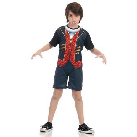 Fantasia de Halloween Infantil Masculino Vampiro Conde Drácula no Shoptime