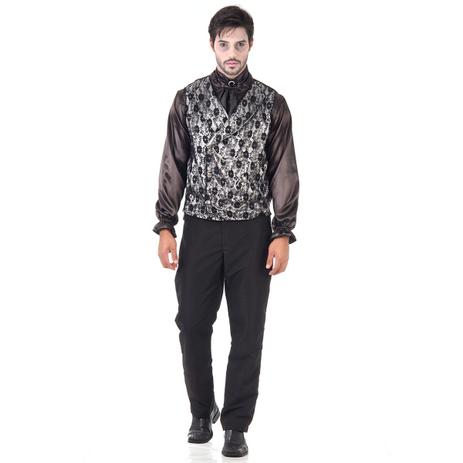 Fantasia Vampiro Midnight Adulto - Halloween Menor preço em Fantasia Vampiro Midnight Adulto - Halloween