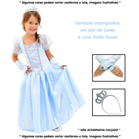 vestido de princesa infantil frozen