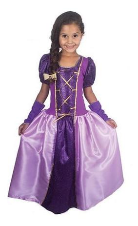 vestido infantil rapunzel