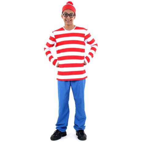 Fantasia Wally Teen - Masculino - Onde está o wally Menor preço em Fantasia Wally Teen - Masculino - Onde está o wally