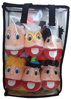 Fantoche de Mão Família Branca Completa 6 Membros - KIT006 - Fantoches Gonzaga Menor preço em Fantoche de Mão Família Branca Completa 6 Membros - KIT006 - Fantoches Gonzaga